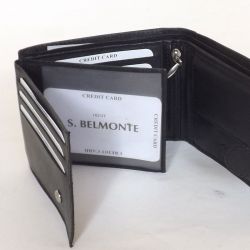 S. Belmonte bőr férfi pénztárca fekete színű